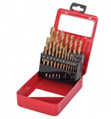Drill bits ø1.0-10mm HSS + TIN set 19pcs