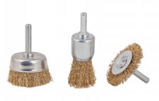 Жичана Челична Четка сет 3 ком месинг