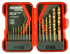 Комплект свредла за метал 15бр. Ø1.5-10mm к-т HSS+TIN RAIDER