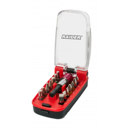 Накрайници и магнитен държач бърз захват 1/4" 15 бр. к-т RAIDER