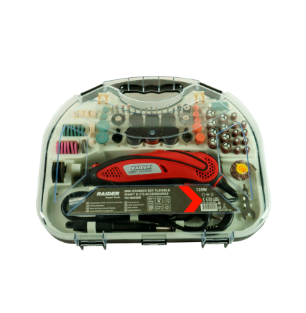 Mini Grinder Set Flexible Shaft & 210 Accessories RD-MG06D RAIDER