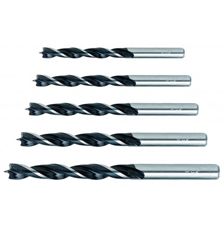 Brad point drill bits for wood 5 pcs SET