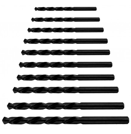 Свредла за метал 10 бр. комплект HSS+R RAIDER